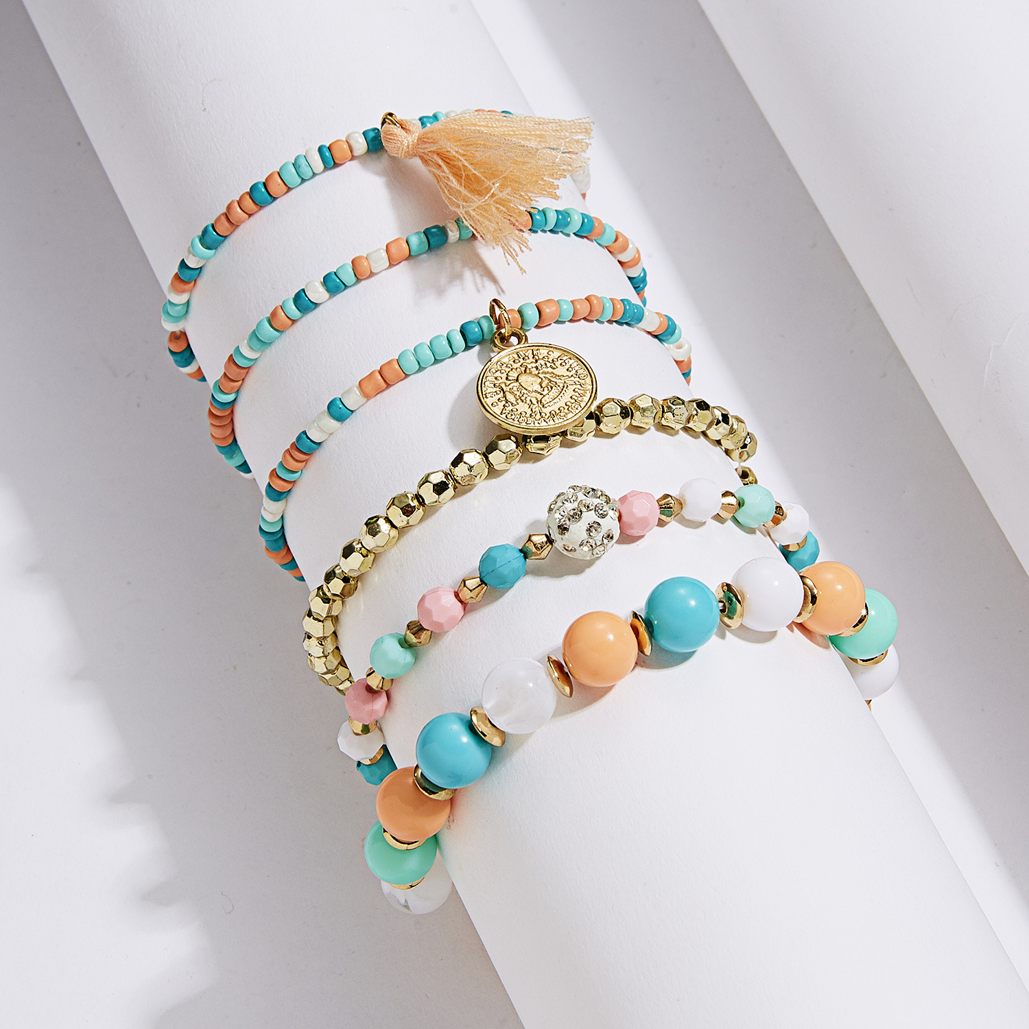 bohemian stackable bead bracelets for women