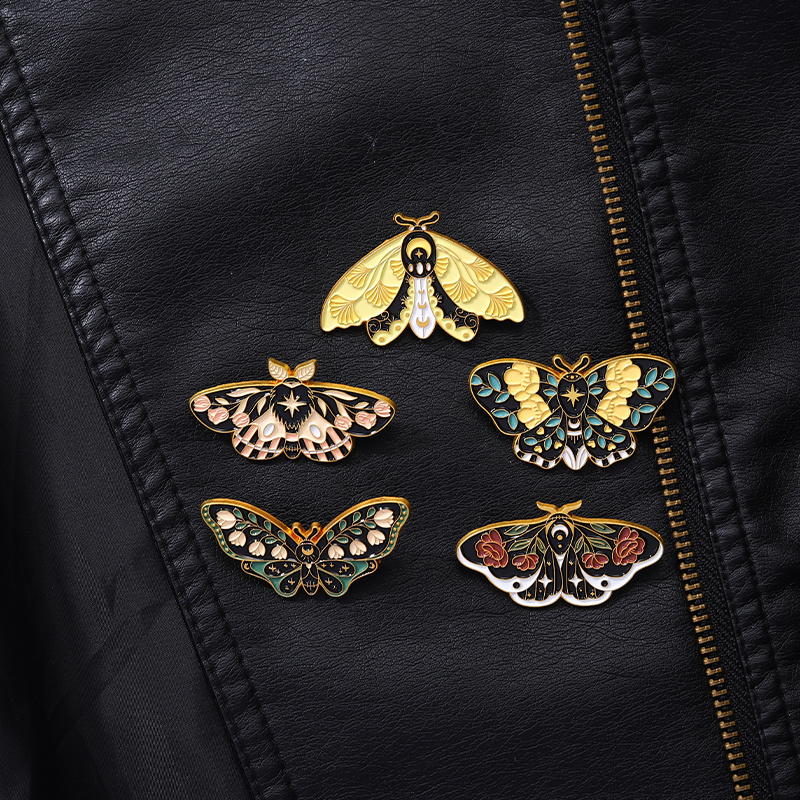 Floral Moth Butterfly Enamel Anime Pins Custom Insect - Temu