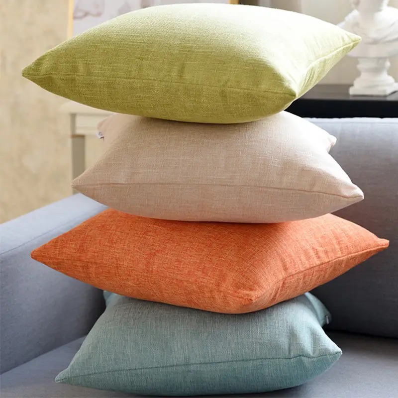 Classic Linen Square Pillow Case Soft Durable Cushion Cover - Temu