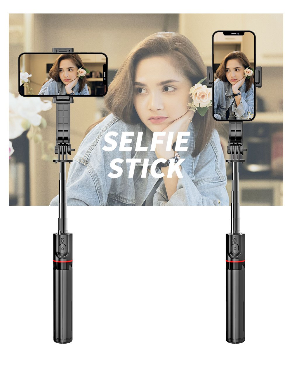 Portátil 44 pulgadas Selfie Stick trípode de teléfono con - Temu Chile