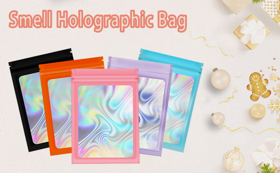 Holographic Bag Large size Resealable Polyester Film - Temu