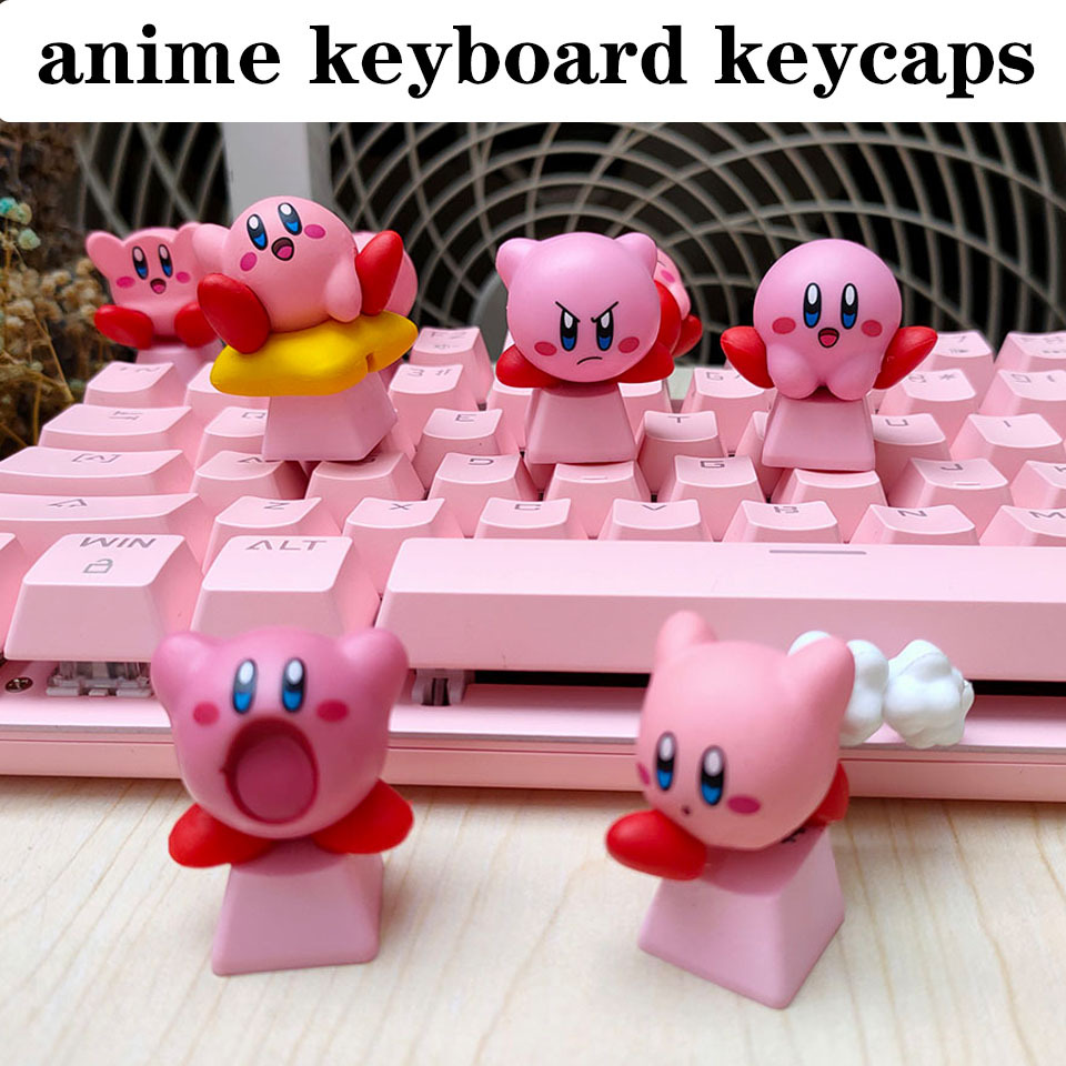 Kawaii Keycaps For Mechanical Keyboard Caps Accessories Personality Cartoon  Anime Model Key Cap Three dimensional R4 PBT Keycap…