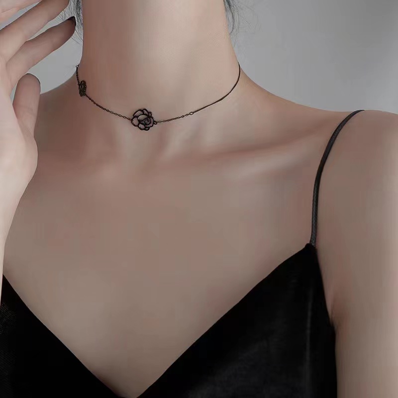 Choker Necklace Adjustable Black Collar Necklaces For Women And Girls