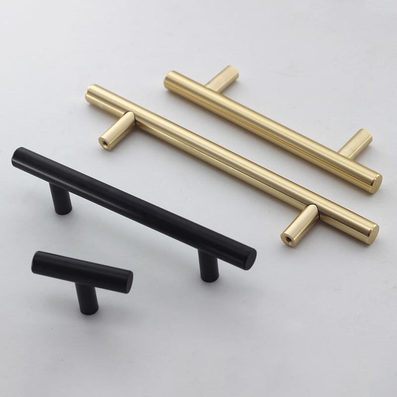 Black Golden Cupboard Handle Brushed Stainless Steel Cabinet - Temu Canada