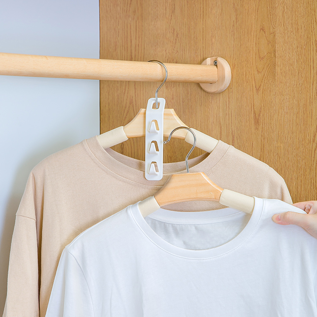 Clothes Hanger Connection Hook, Space Saving Wardrobe Organizer,  Multi-functional Hanger For Stacking Clothes
