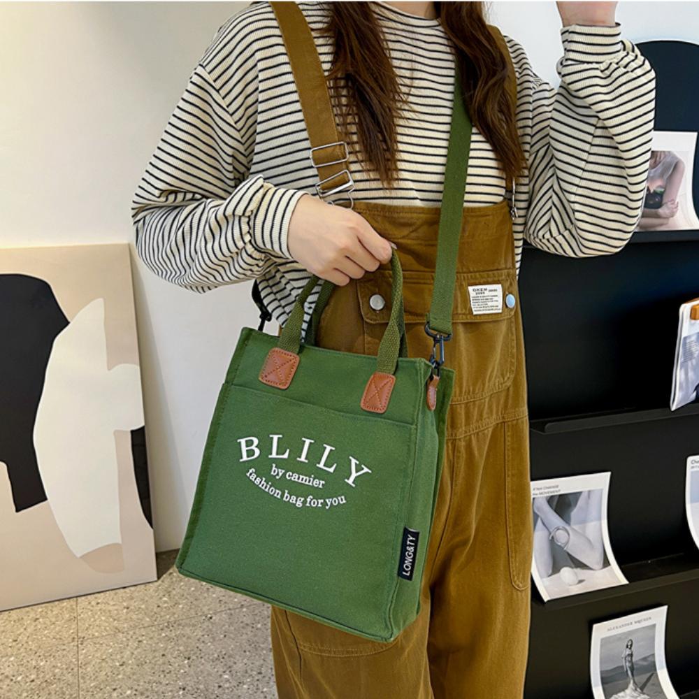 Mini Canvas Tote Bag With Top Handle, Multi Pockets Crossbody Bag, Portable  Lunch Box Storage Bag