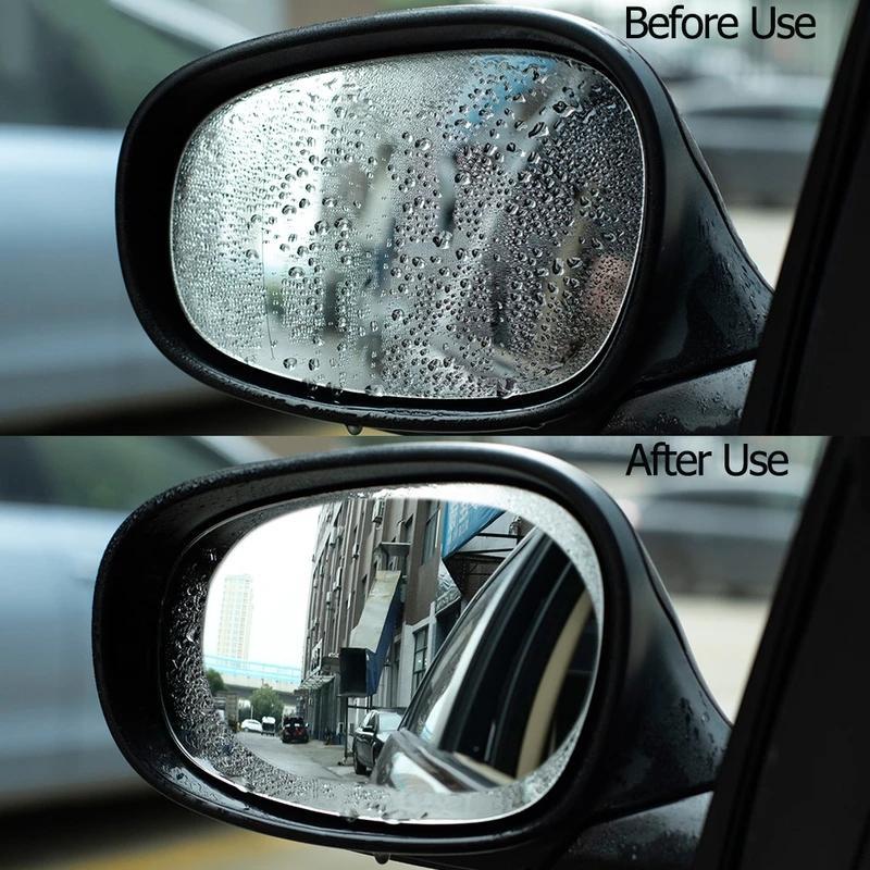 2 Stk. Transparente Auto-Regenschutzfolie Hinten Scheiben Schutz Düse  Wasserdichte Folie Auto Aufkleber Abmessungen 100 x 145 mm (3,9*5,7 Zoll)