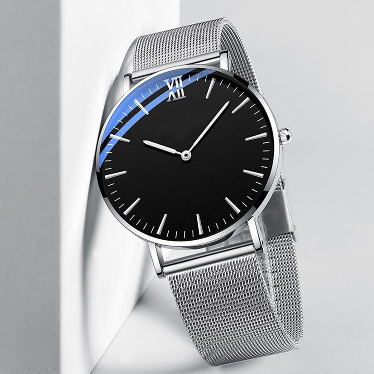 Tidemark RA577702 - Reloj analógico de cuarzo para hombre con pulsera de  acero inoxidable, plateado, Reloj de cuarzo
