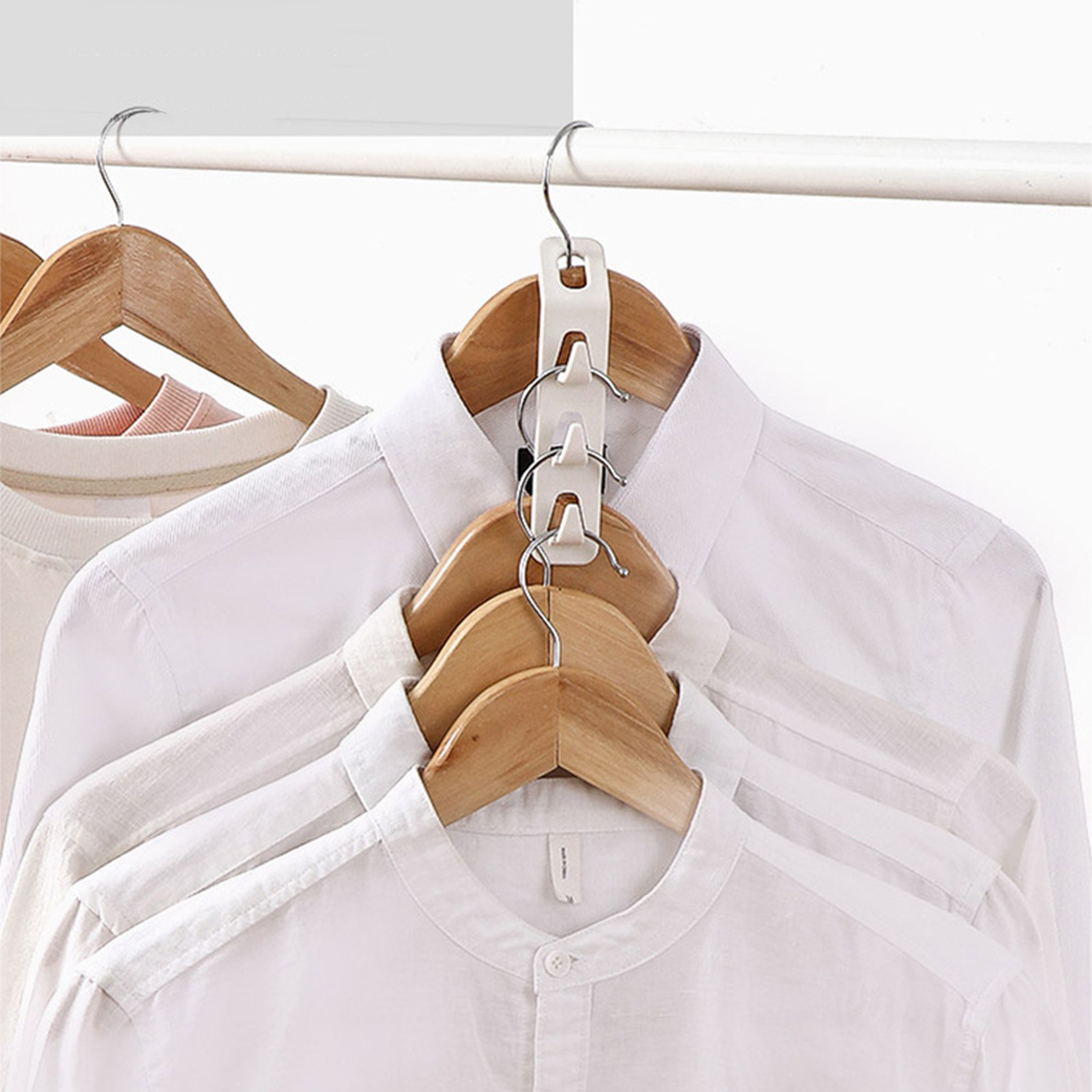 Clothes Hanger Connection Hook, Space Saving Wardrobe Organizer,  Multi-functional Hanger For Stacking Clothes