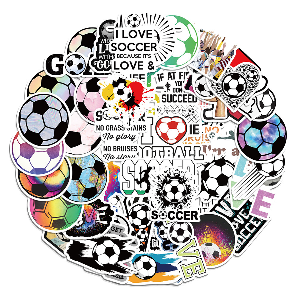 50 Unique Football Stickers Perfect Water Bottles Helmets Temu