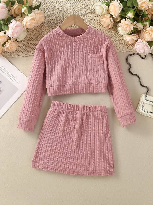 Pink Cotton Skirt Set