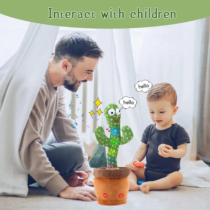 baby dancing cactus talking cactus toys wriggle singing cactus repeat what you say baby boy toy plush electric speaking cactus baby girl 15 second voice recorder toy details 3