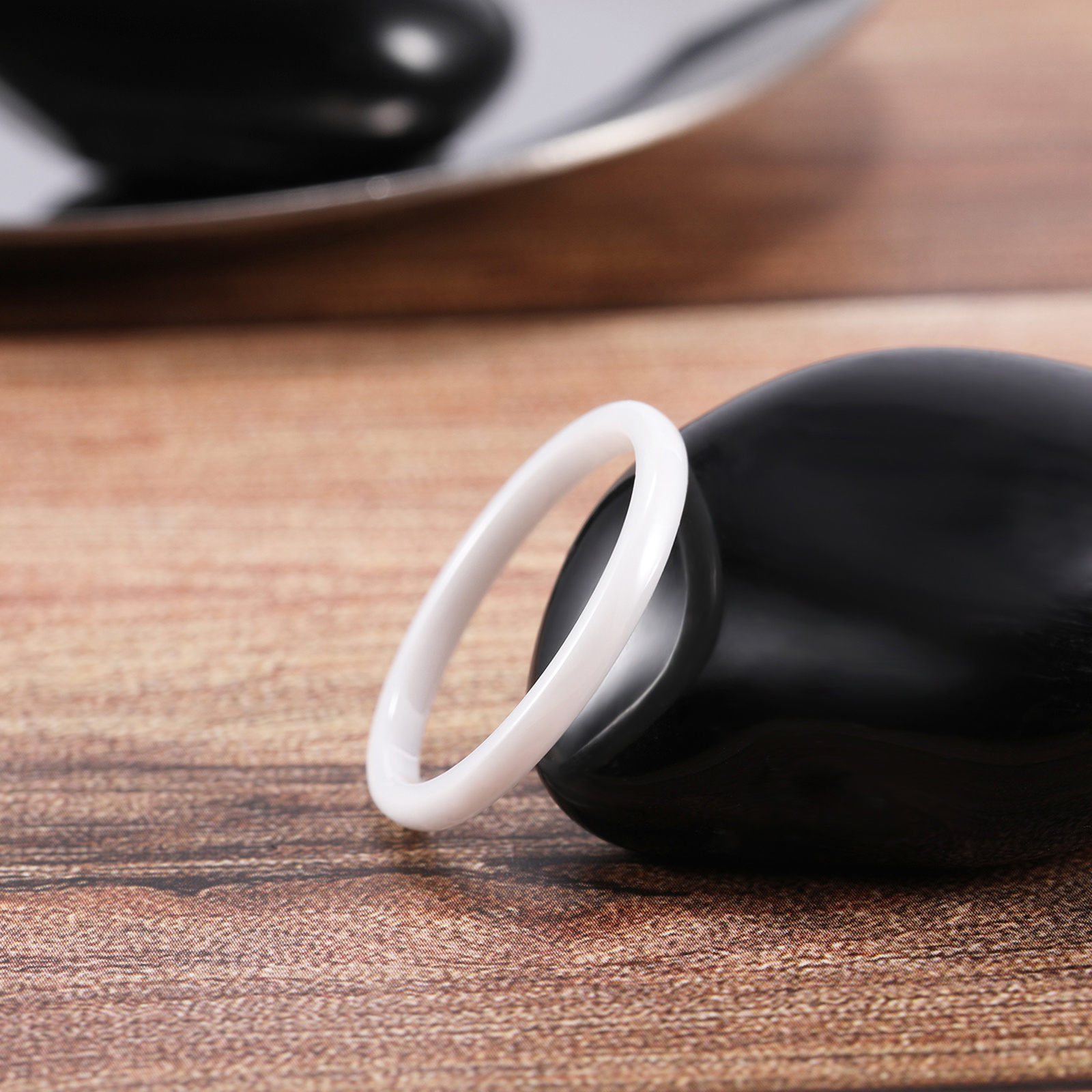 2 4 6mm Porcelain Ceramic Ring Couple Single Ring