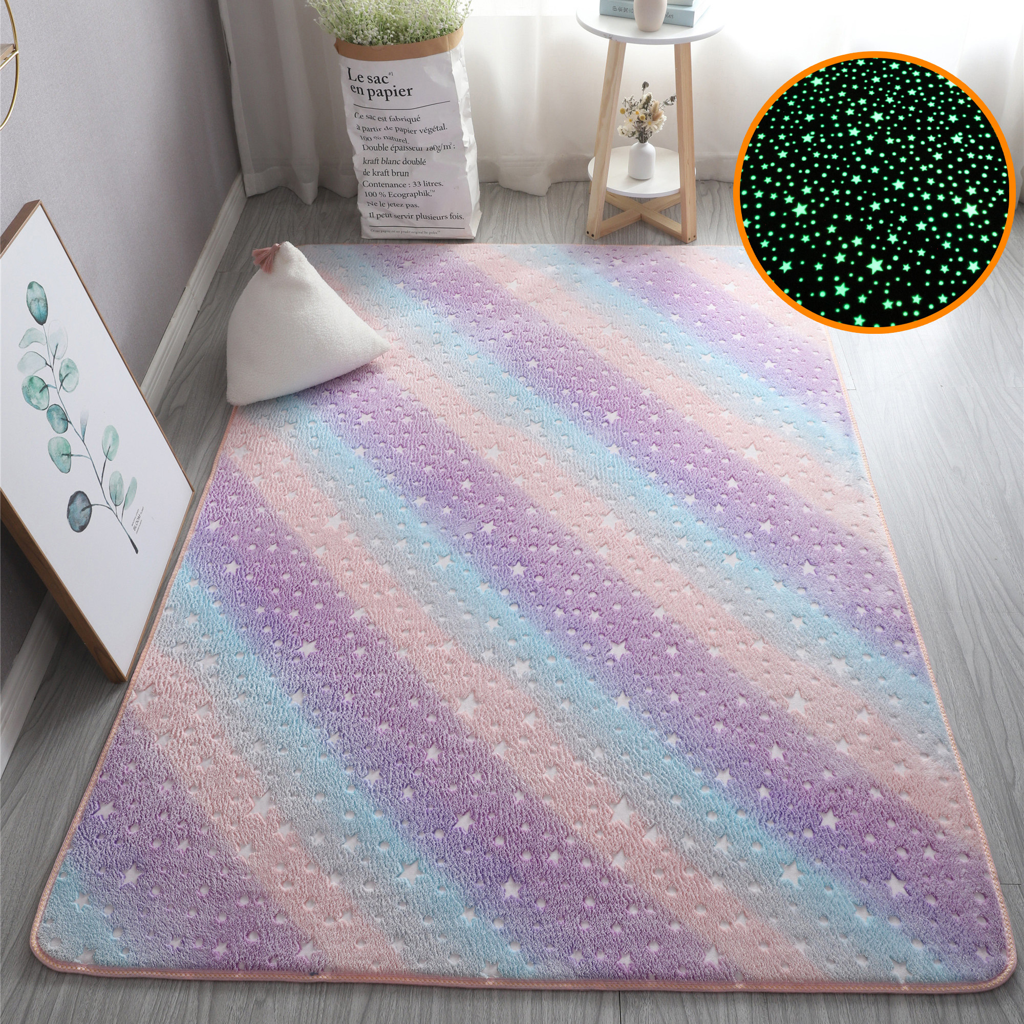 Alfombra acolchada de terciopelo de cristal en estilo moderno, alfombra  rectangular esponjosa para el hogar, alfombra de felpa corta para sala de