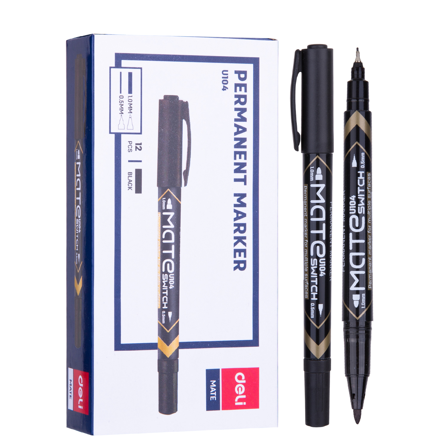 3 x Sharpie Twin Tip Ultra Fine Black Permanent Marker Pens Pack Wood Glass  Box