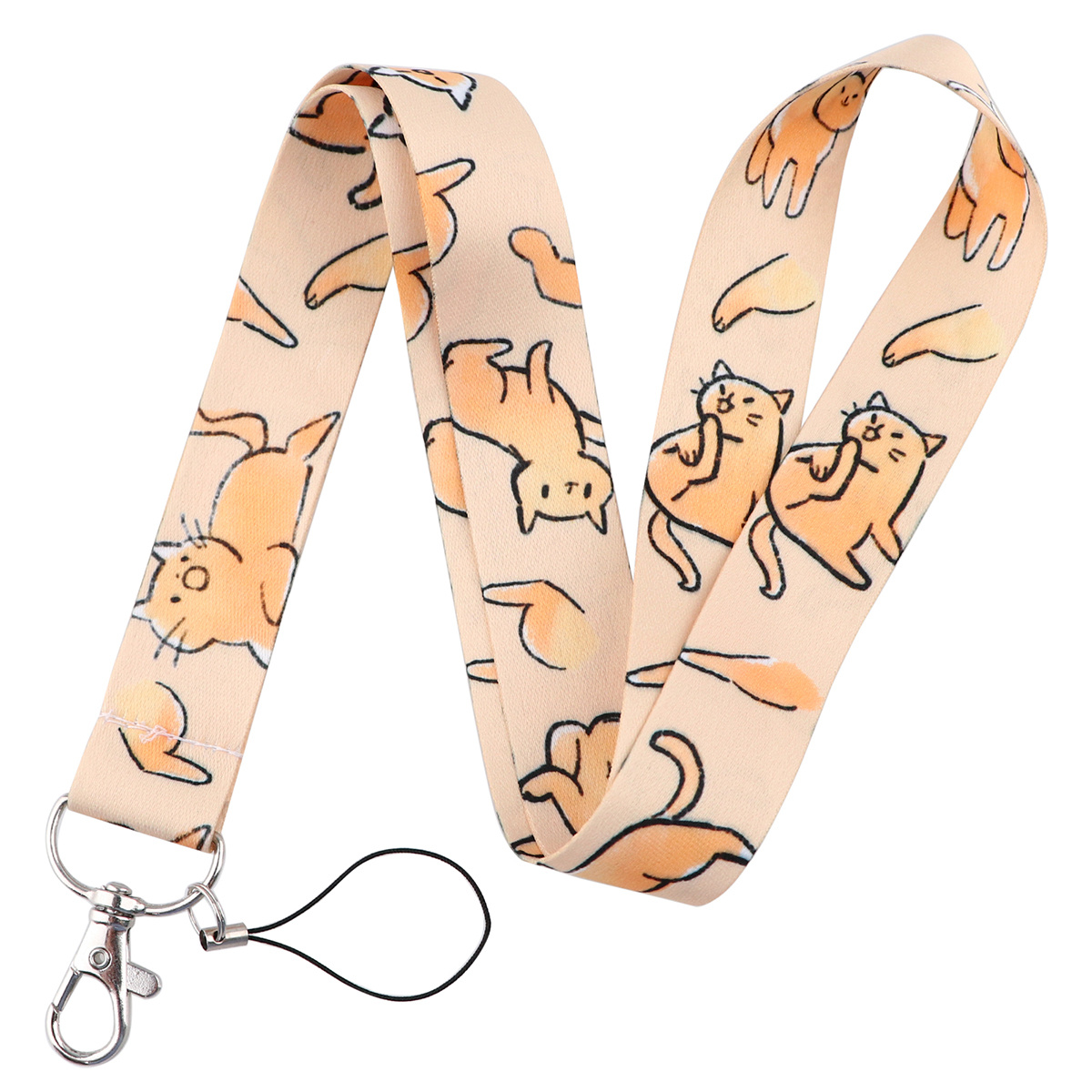 Cats and Dogs Print Neck Strap Lanyard, Keys Keychain Wallet ID Card Holder, Fashionable Wear Decorative Wrist Strap, Christmas Gifts,Mobile Phone