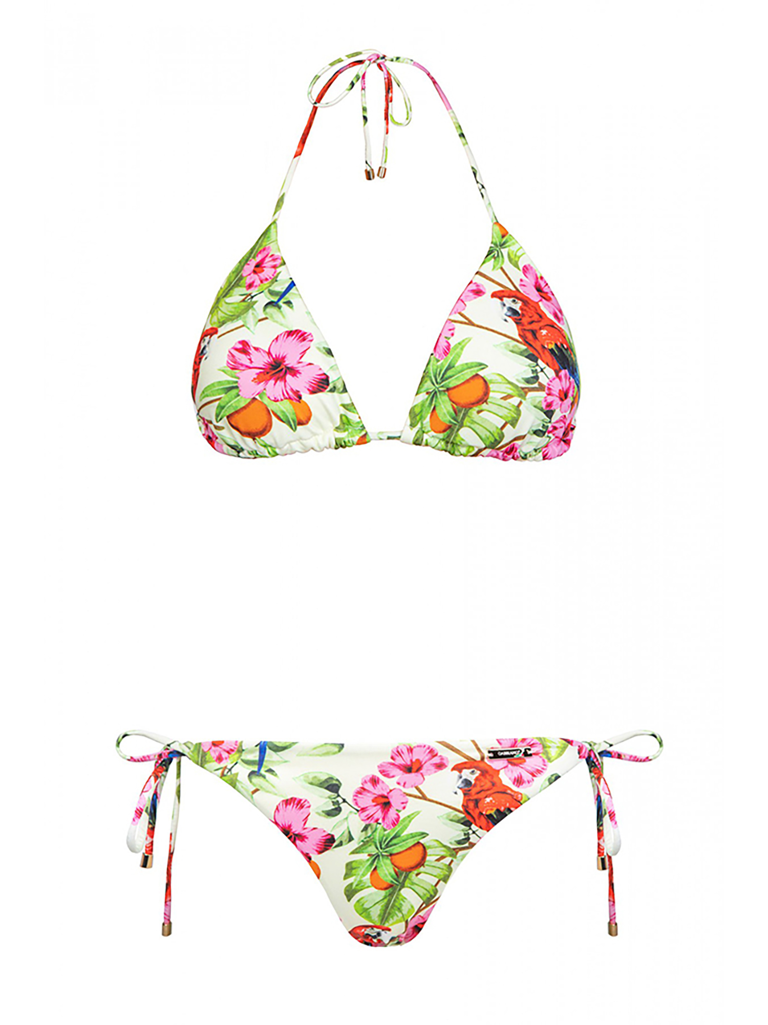 Flowers Print Side Tie Bikini Swimsuit - Temu