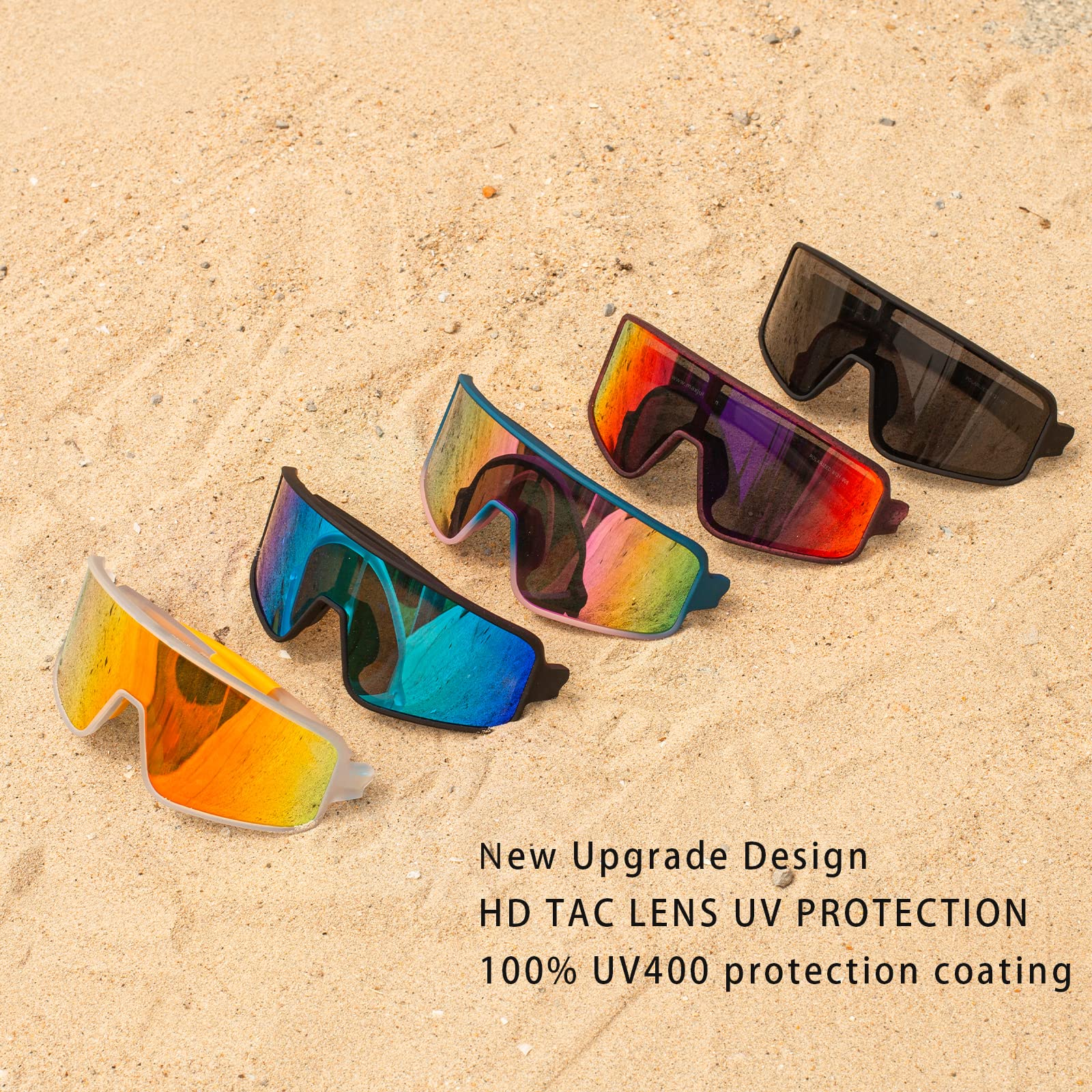 MAXJULI Polarized Sunglasses Outdoor Sports Cycling Golf UV400 Protection 8121,Temu