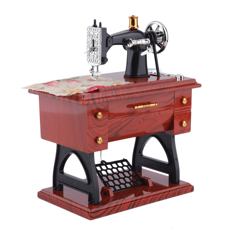 Retro Music Box Vintage Sewing Machine Shape Home Decoration - Temu