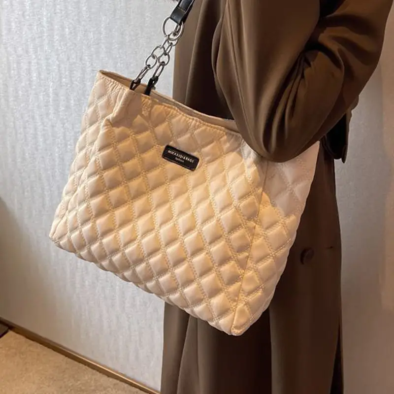Women's Large Capacity Quilted Tote Bag