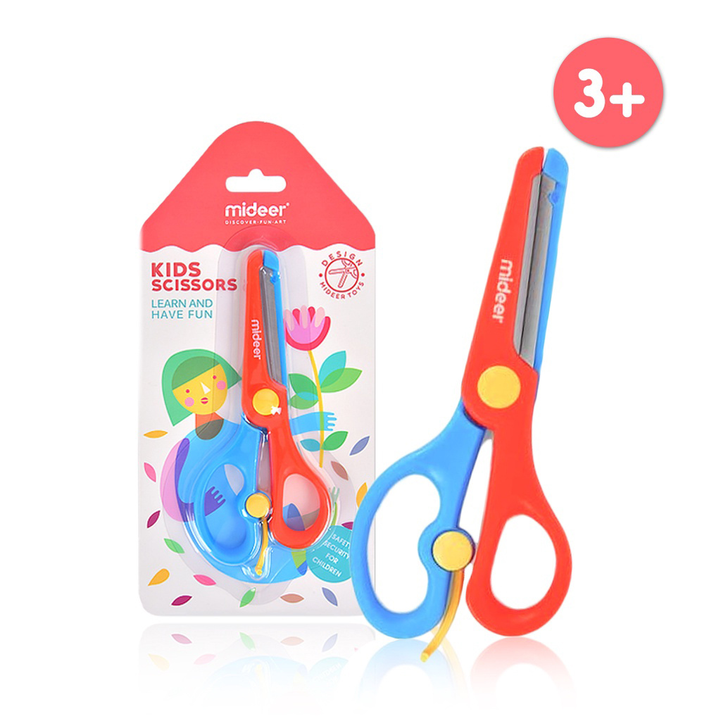 3PCS Kids Plastic Toddler Scissors - Safety Scissors Training Kids Scissors  Preschool Training Scissors & Craft Scissors (