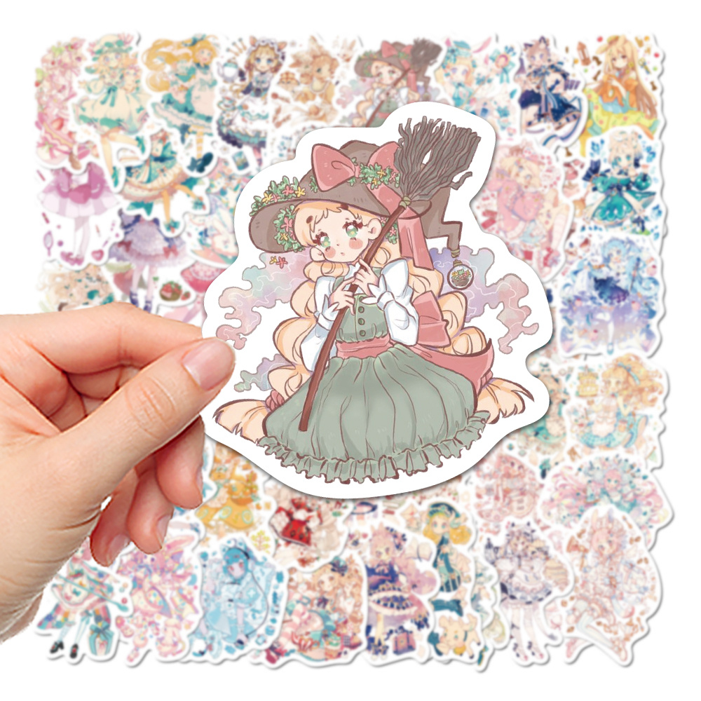 60pcs Cute Anime Girl Stickers - Perfect for Water Bottles, Laptops,  Luggage & More!