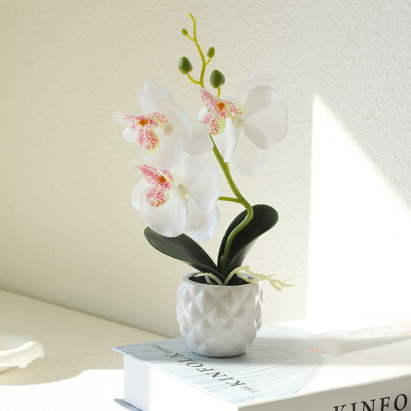 1pc Artificial Potted Flowers, Silk Flowers, Potted Plant Check Out