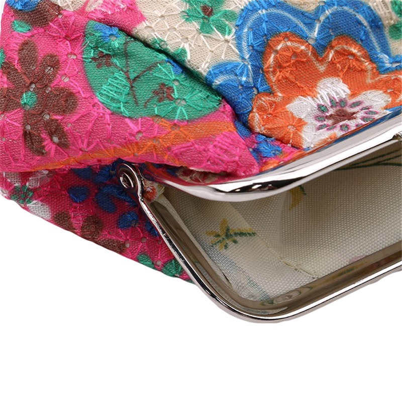 Women's Vintage Floral Pattern Coin Purse, Kiss-lock Clutch Purse,  Lightweight Wallet - Temu