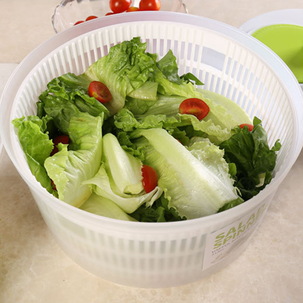 Plastic Large Salad Spinner Leaf Dryer Lettuce Veg Drainer