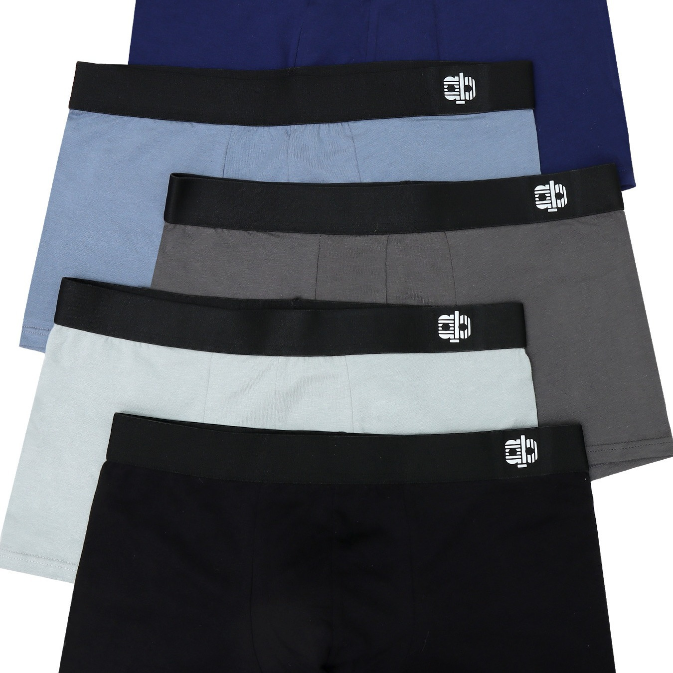 

5pcs Men's Cotton Boxer Briefs Underwear, Multicolor Set