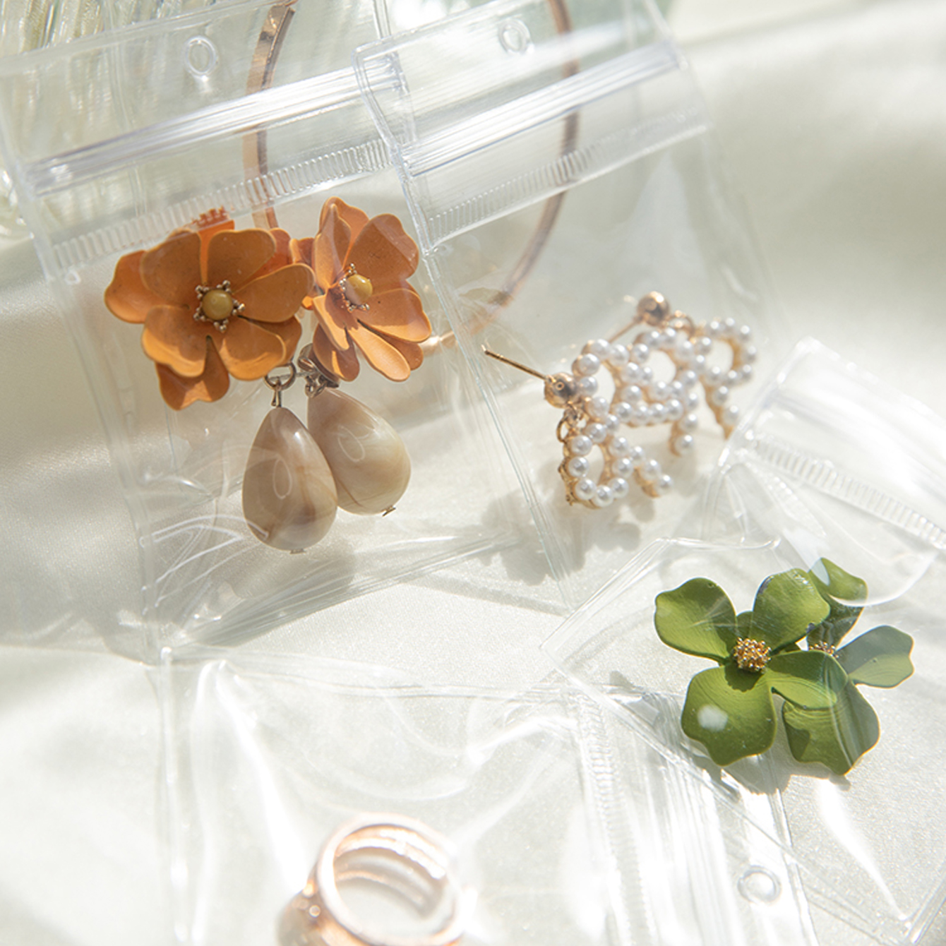 Mini Clear Jewelry Storage Bags Portable Pouches For - Temu
