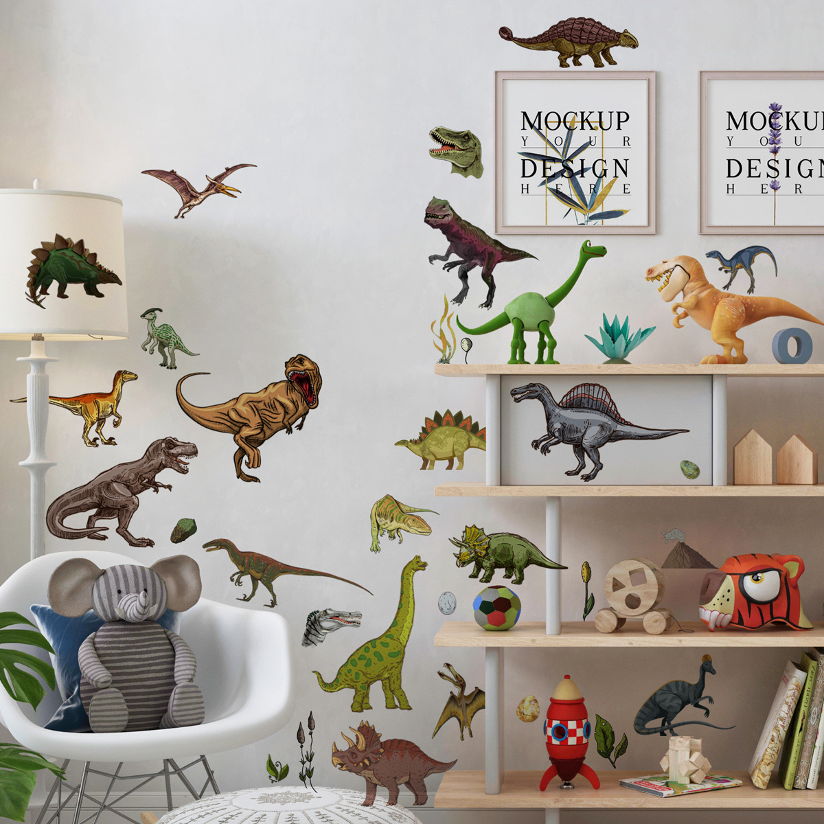 Paper House Glow in The Dark Stickers - Dinosaurs