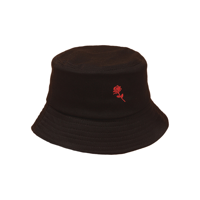 New Embroidered Rose Bucket Hat Lightweight Stylish - Temu