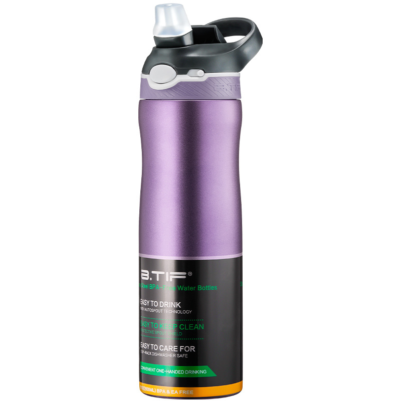 Multicolor Portable Water Jugs 500ML Travel Kettle Sports Water Bottle  Student Water Cup Gym Plastic Cup PURPLE