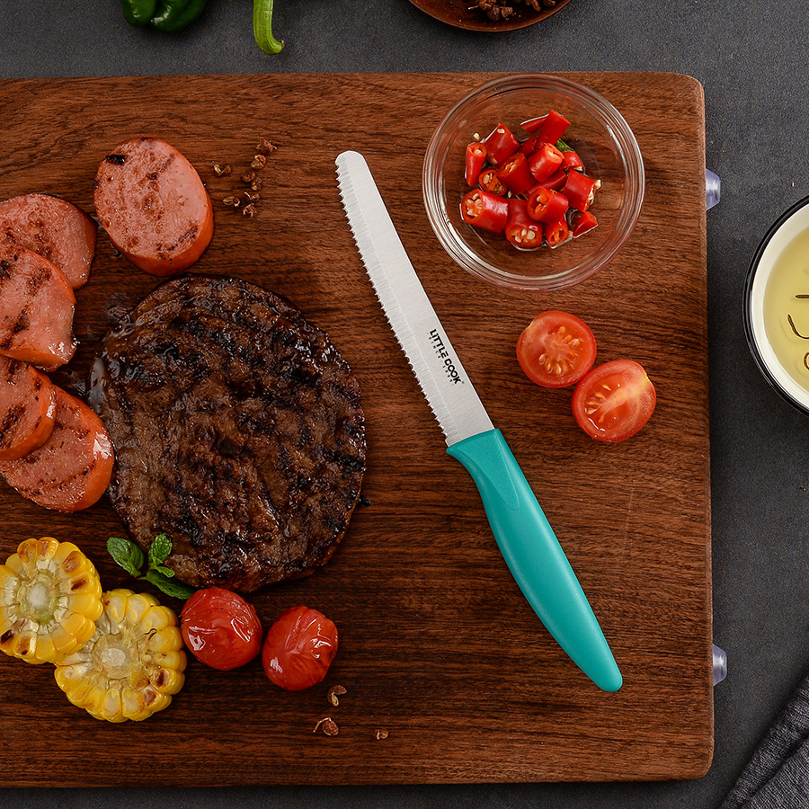 Steak Knives Serrated Steak Knives Steak Knife Set Orange Temu