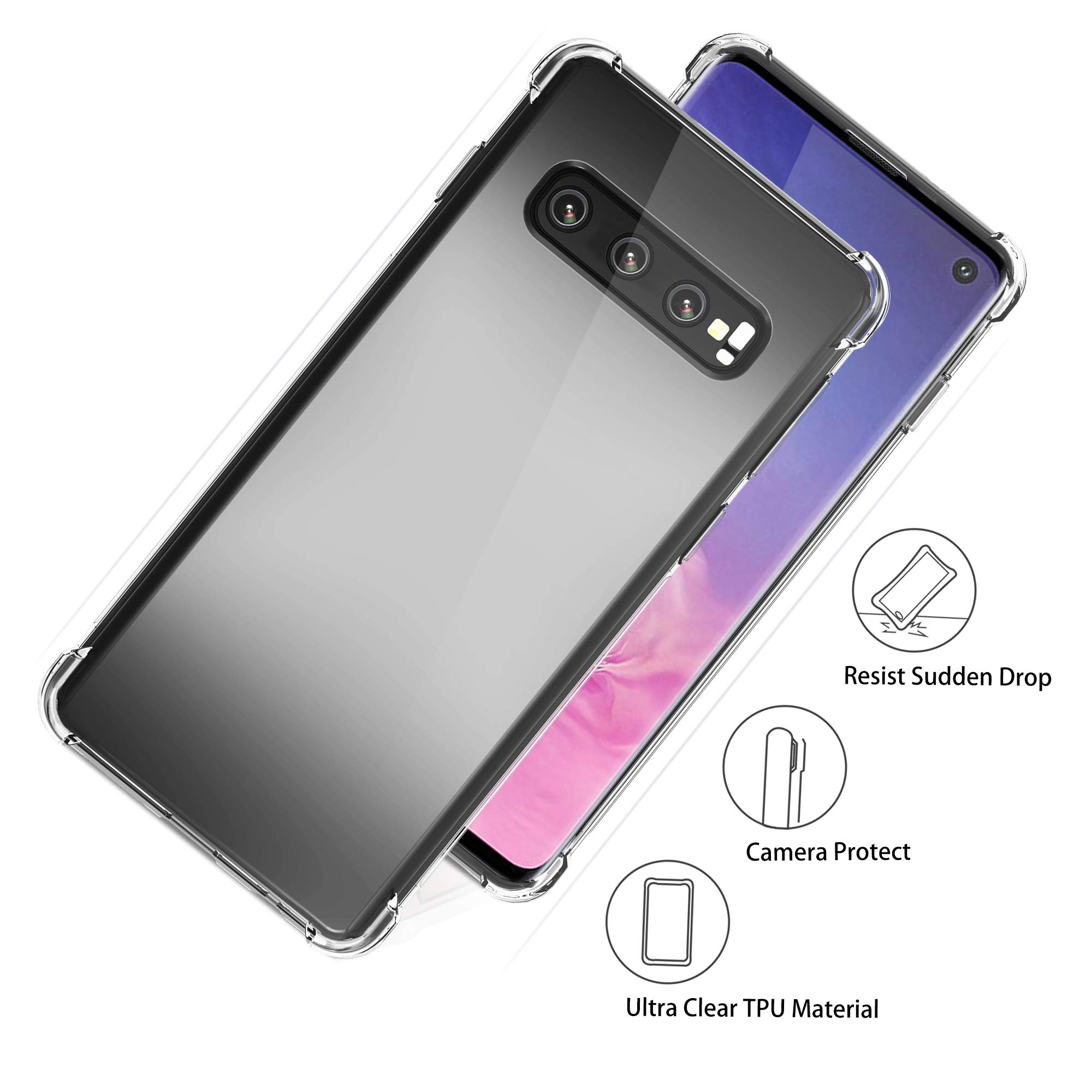 Funda para Galaxy S10 Plus, S10+, funda protectora transparente de