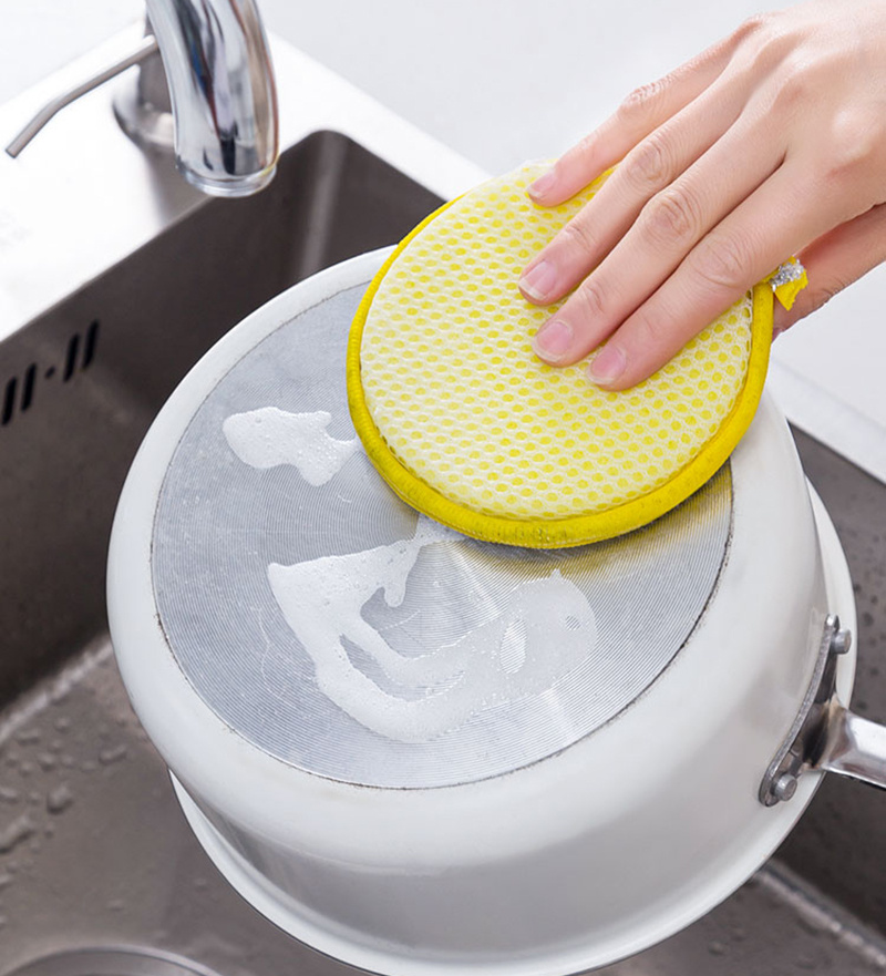 2Pcs Pan Pot Dish Wash Sponges Household Cleaning Tools Kitchen Gadgets  Tableware Washing Brush Double Side Dishwashing Sponge