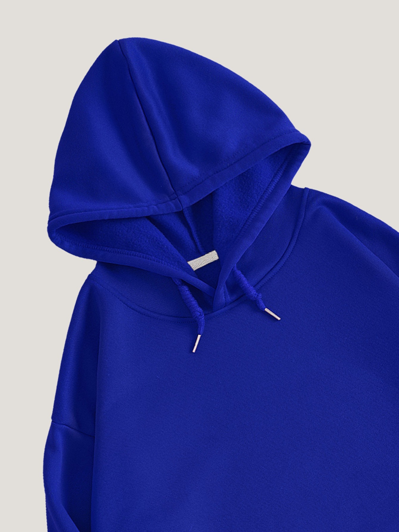 Casual Plain Hooded Zip Up Long Sleeve Royal Blue Women Sweatshirts  (Women's)