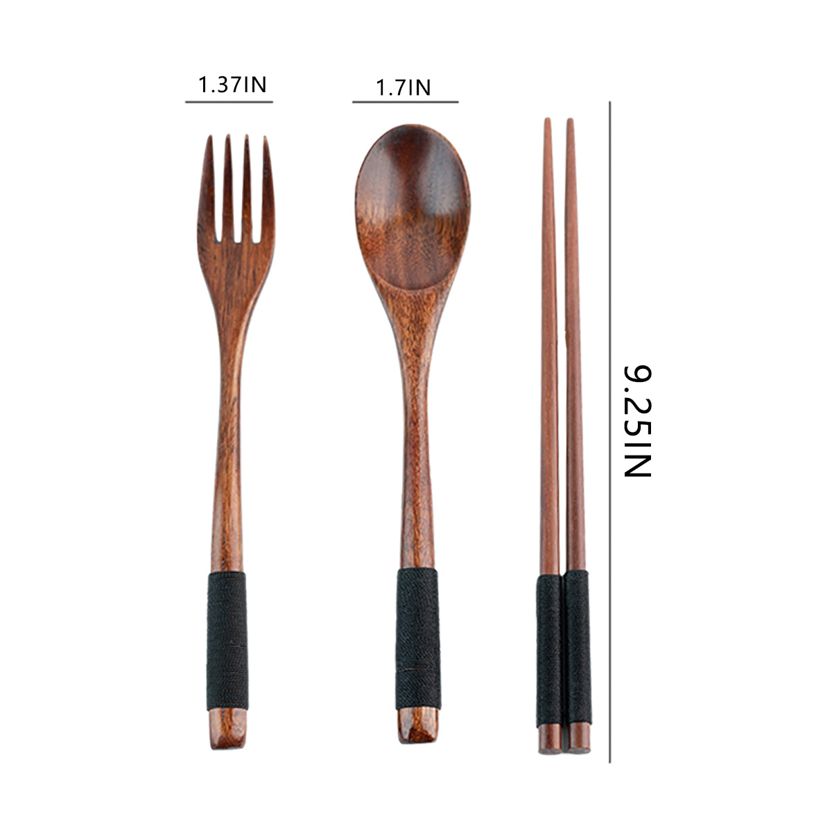 Hakoya Tochinoki Spoon and Chopsticks Cutlery Set