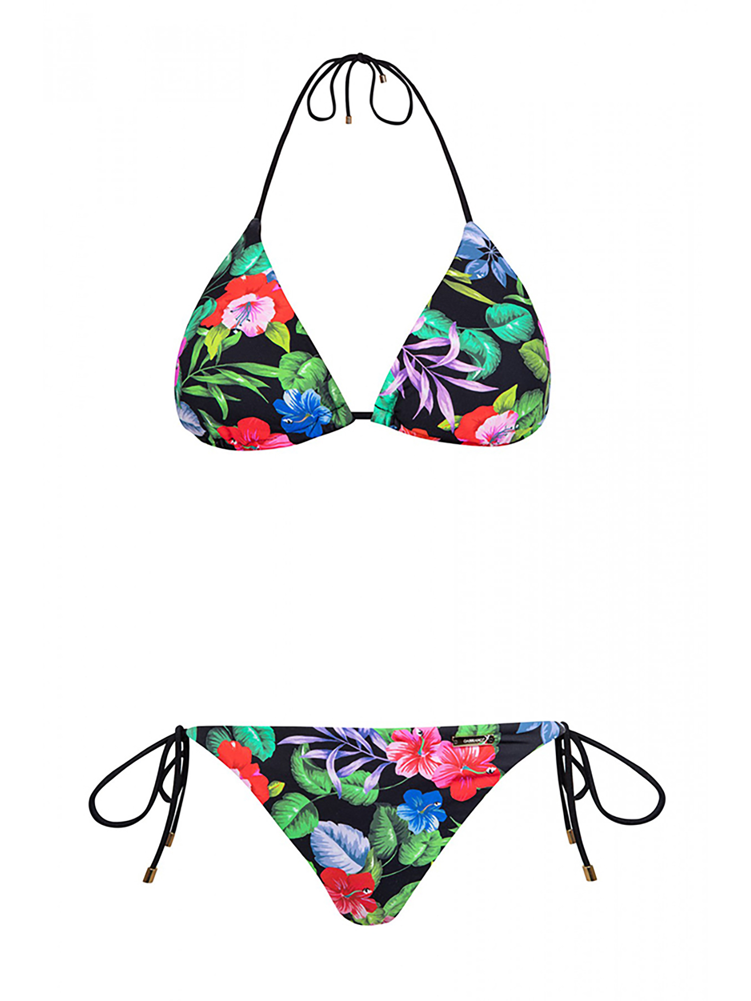 Flowers Print Side Tie Bikini Swimsuit - Temu