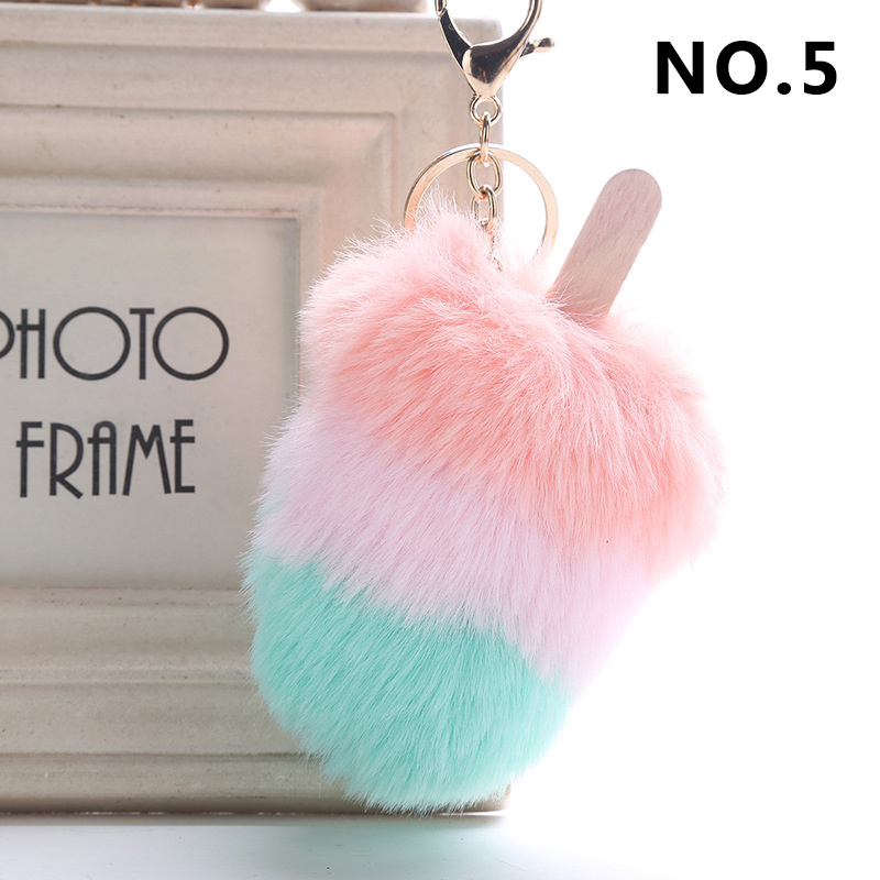 Soft Plush Fur Ball Keychain Fall Winter Pom Pom Cute Colorful Bag Key Chain  Ornament Bag Purse Charm Accessories - Temu