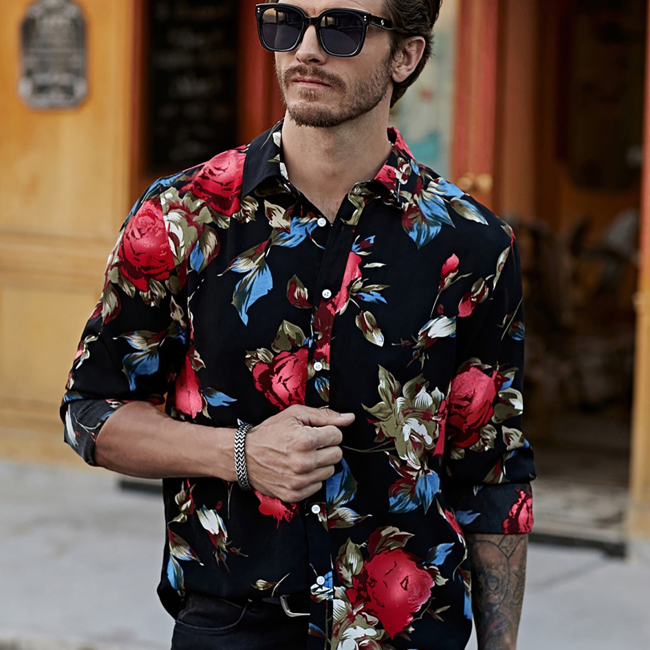Men's Floral Casual Button-down Shirts | 24/7 Customer Service | Temu