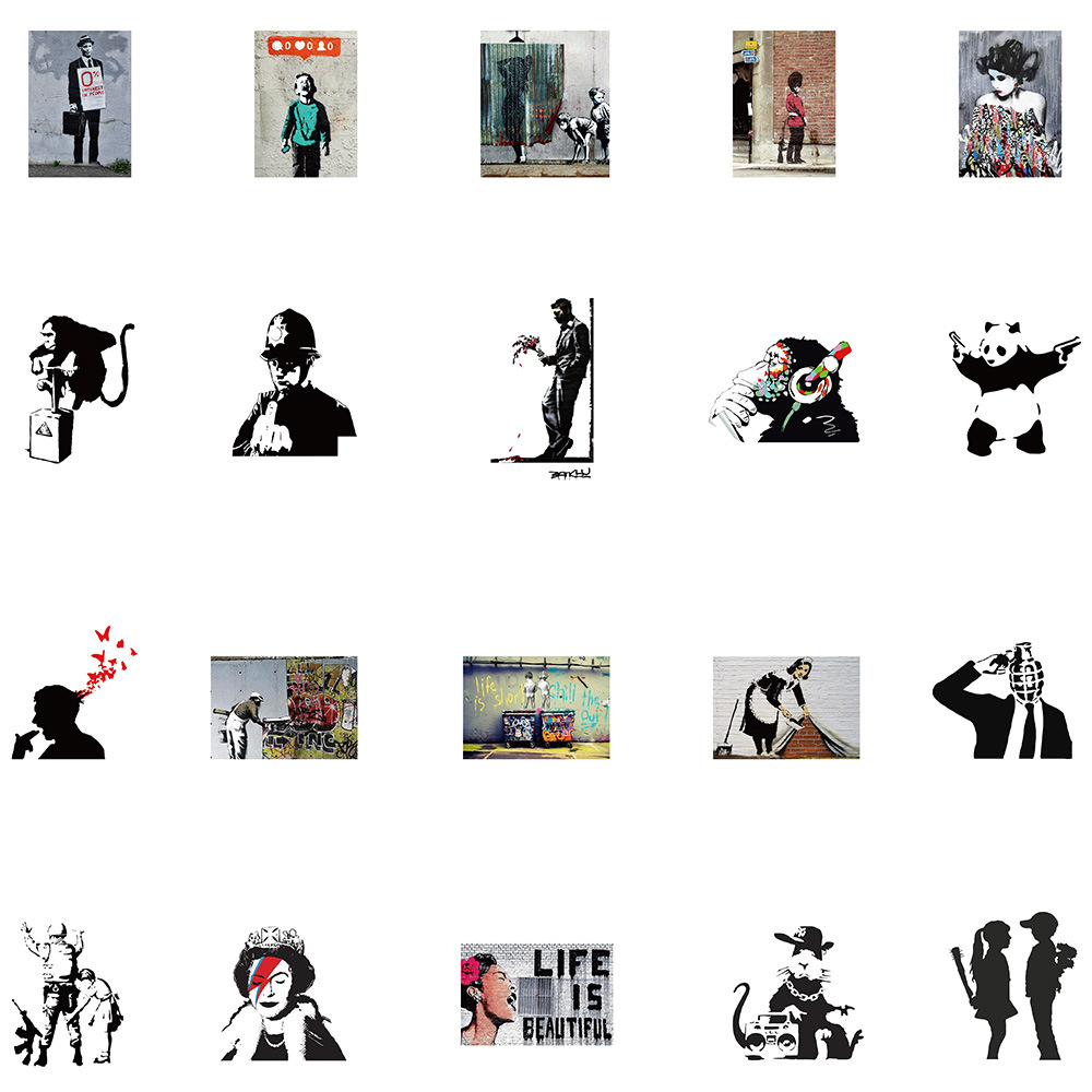 67 Stück Banksy Kreative Einfache Selbstklebende - Temu Germany