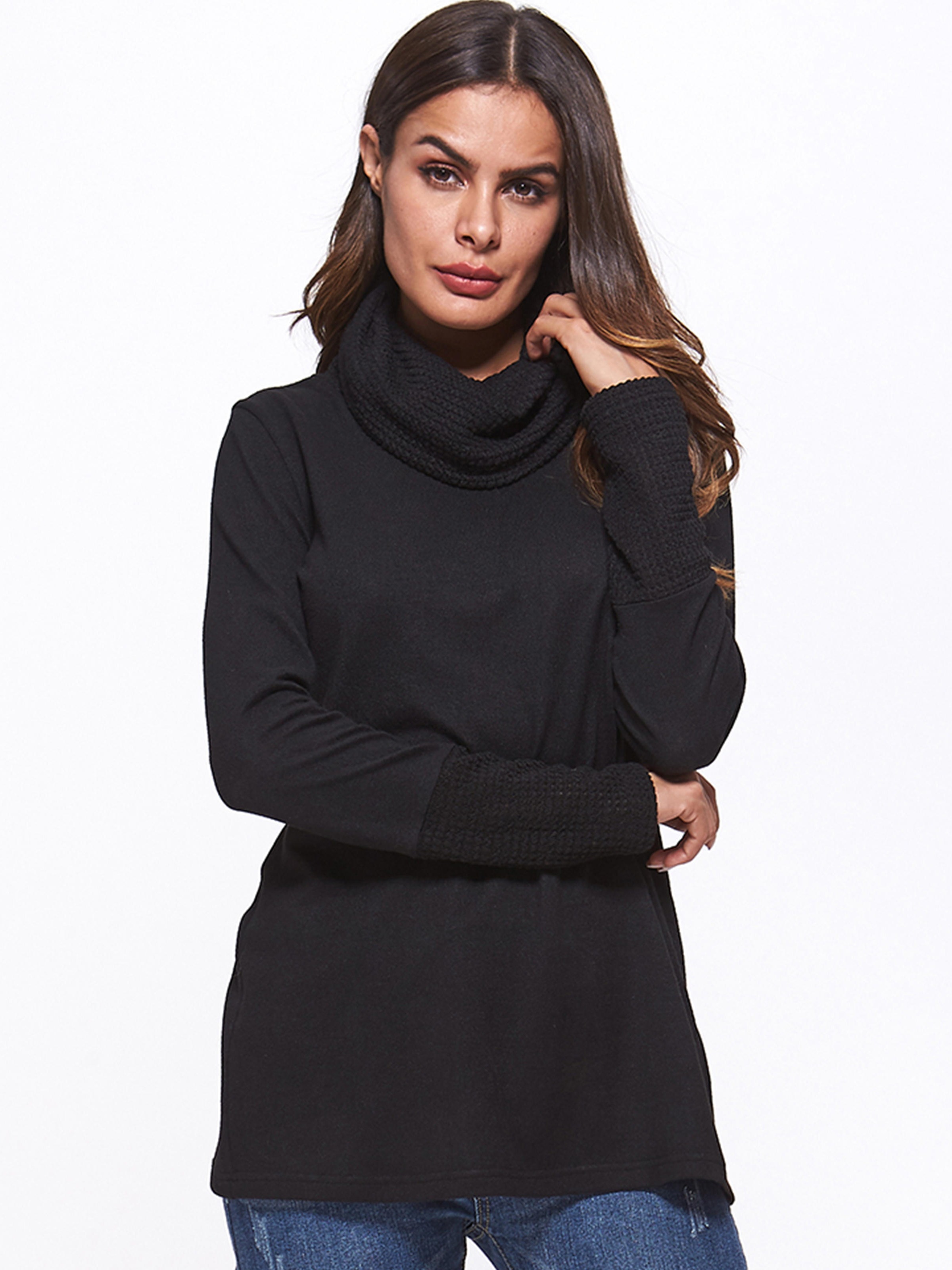 Ladies crew best sale neck collar sweatshirt