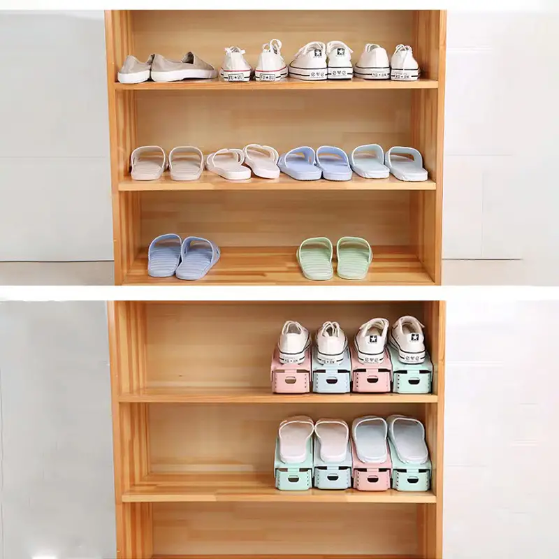 Estante para zapatos de almacenamiento ajustable de 3 uds, soporte para  zapatos para el hogar, estante para gabinete de zapatos para dormitorio,  estan