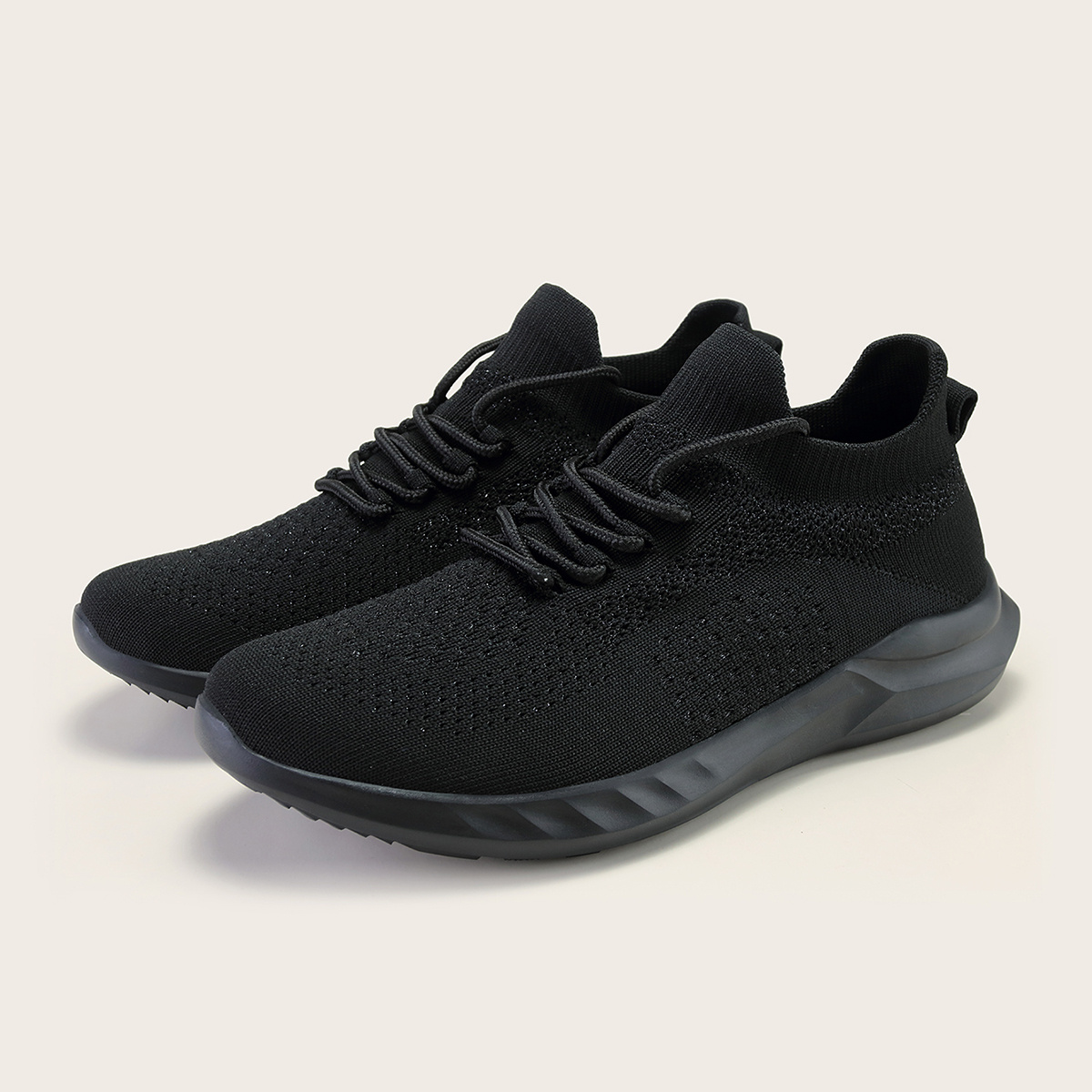 Men's Mesh Running Sneakers Lace-Up Shoes
