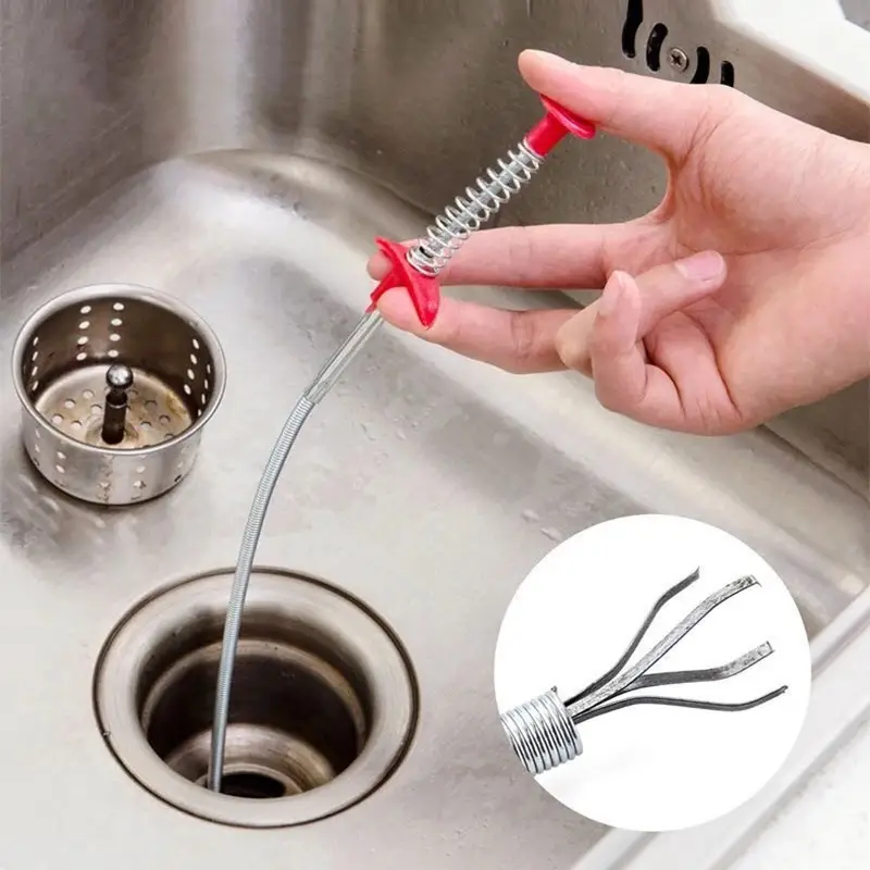 1pc Multifunctional Cleaning Claw, Flexible Drain Unclog Grabber Cleaning  Tool Sink Hair Remover