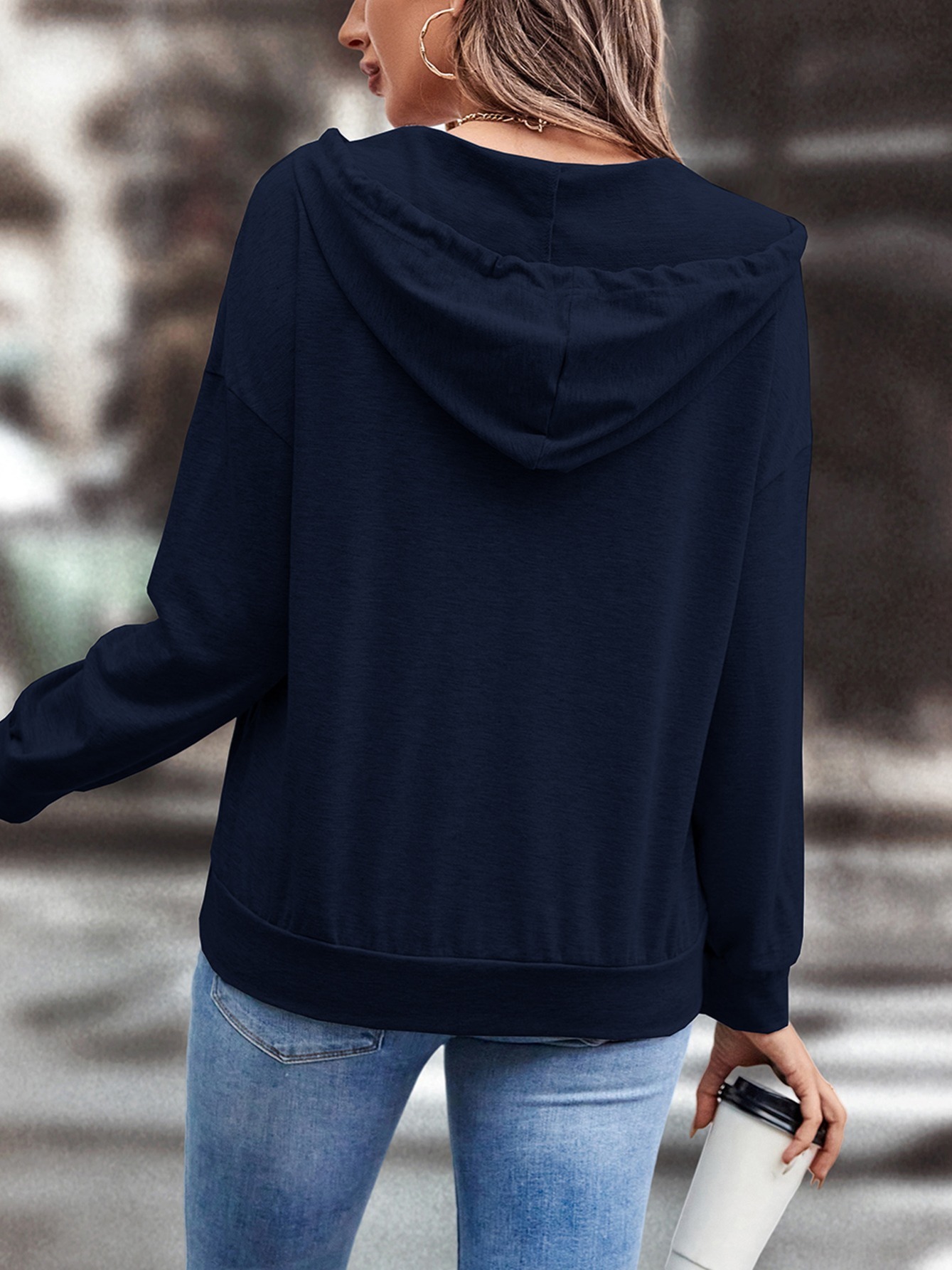 Navy blue ladies online sweatshirt