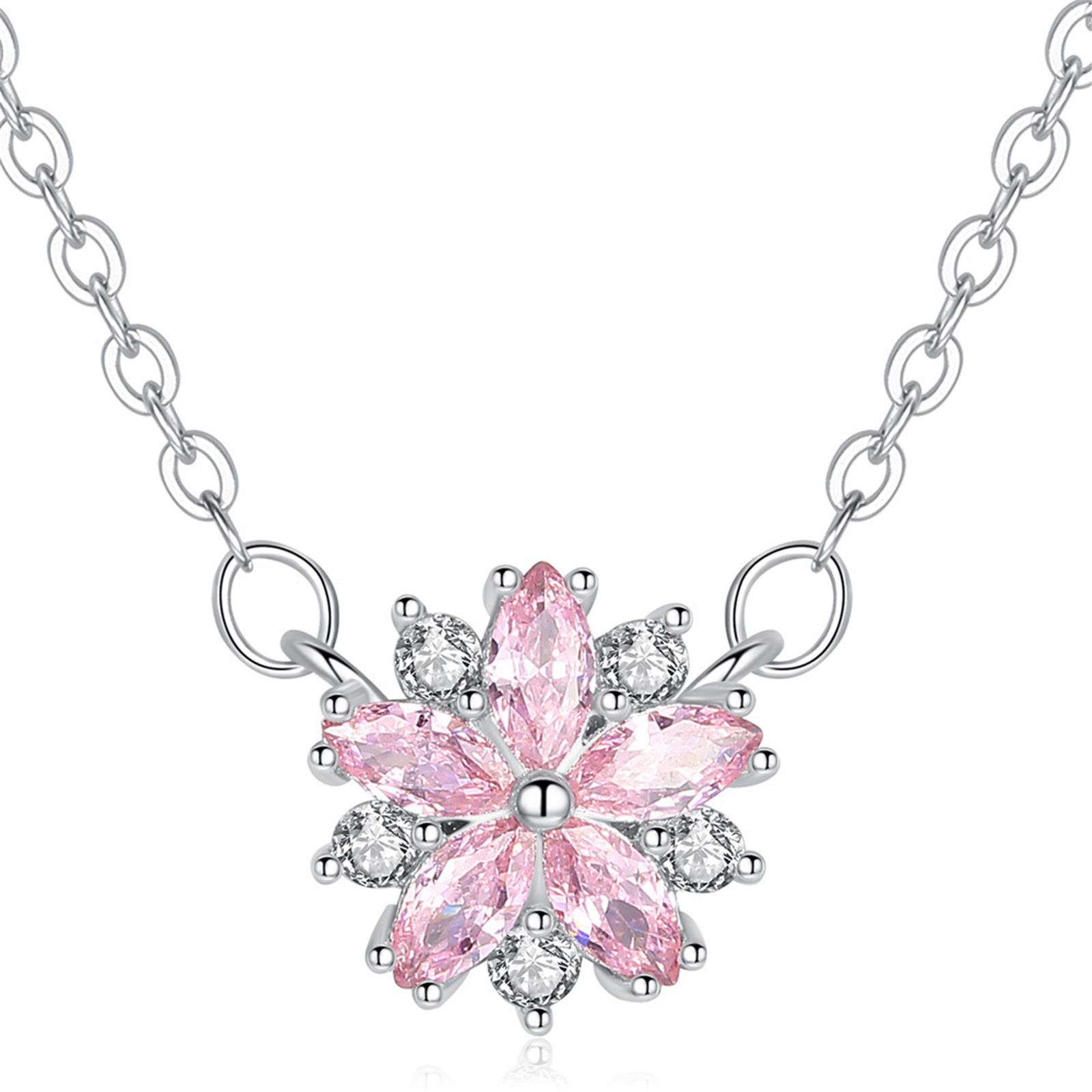 Pink Cherry Blossom Locket Necklace