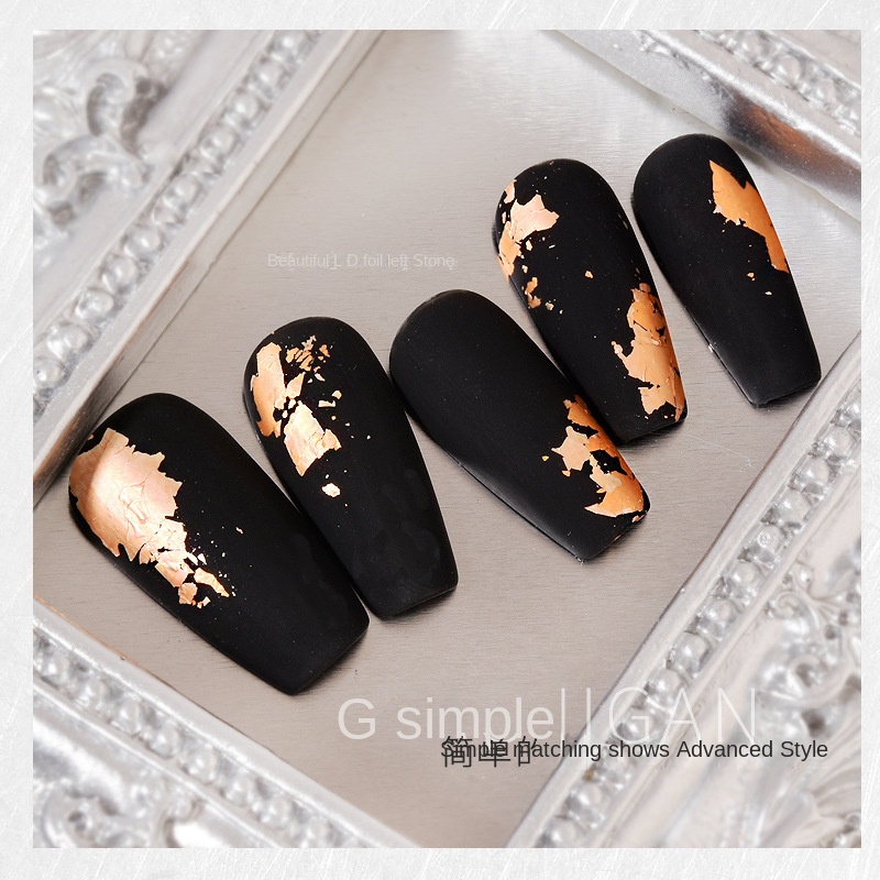 Golden Foil Flakes Nail Foils Gold Foil Nail Art Diy Arts - Temu